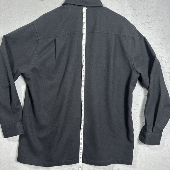 John Henry City Dressing Button Front Mens Size XL Black - Picture 9 of 10
